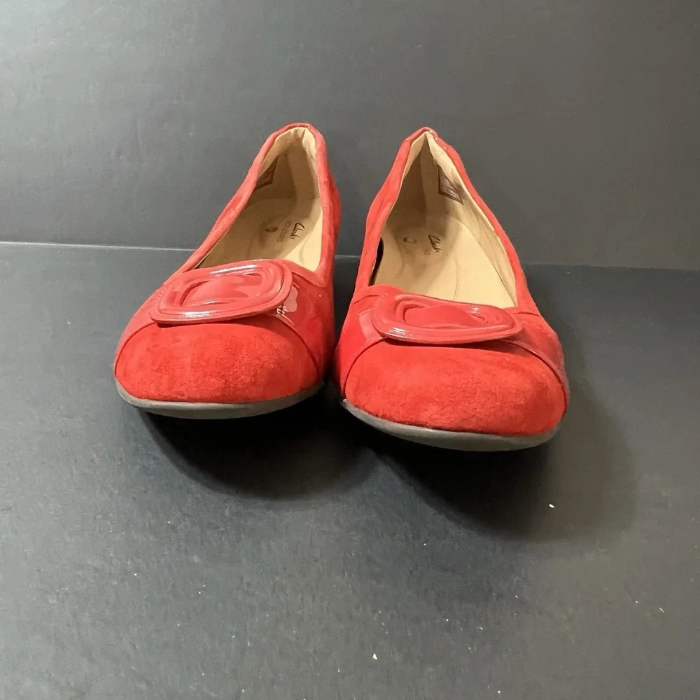 Clarks Women's Un Blush Cove Flats Red Size 11M NWOB